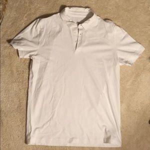 H&M stretchy white polo shirt